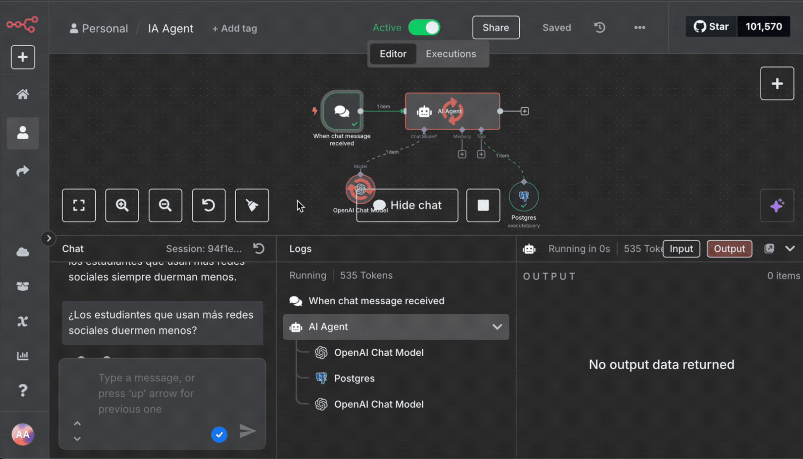 AI Database Agent with n8n